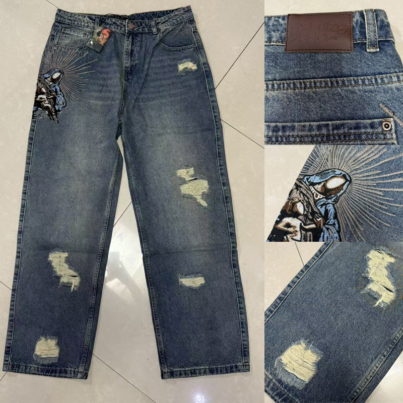 Embroidery Photoshop - Real Photo Vintage Trend Derschutze Ripped