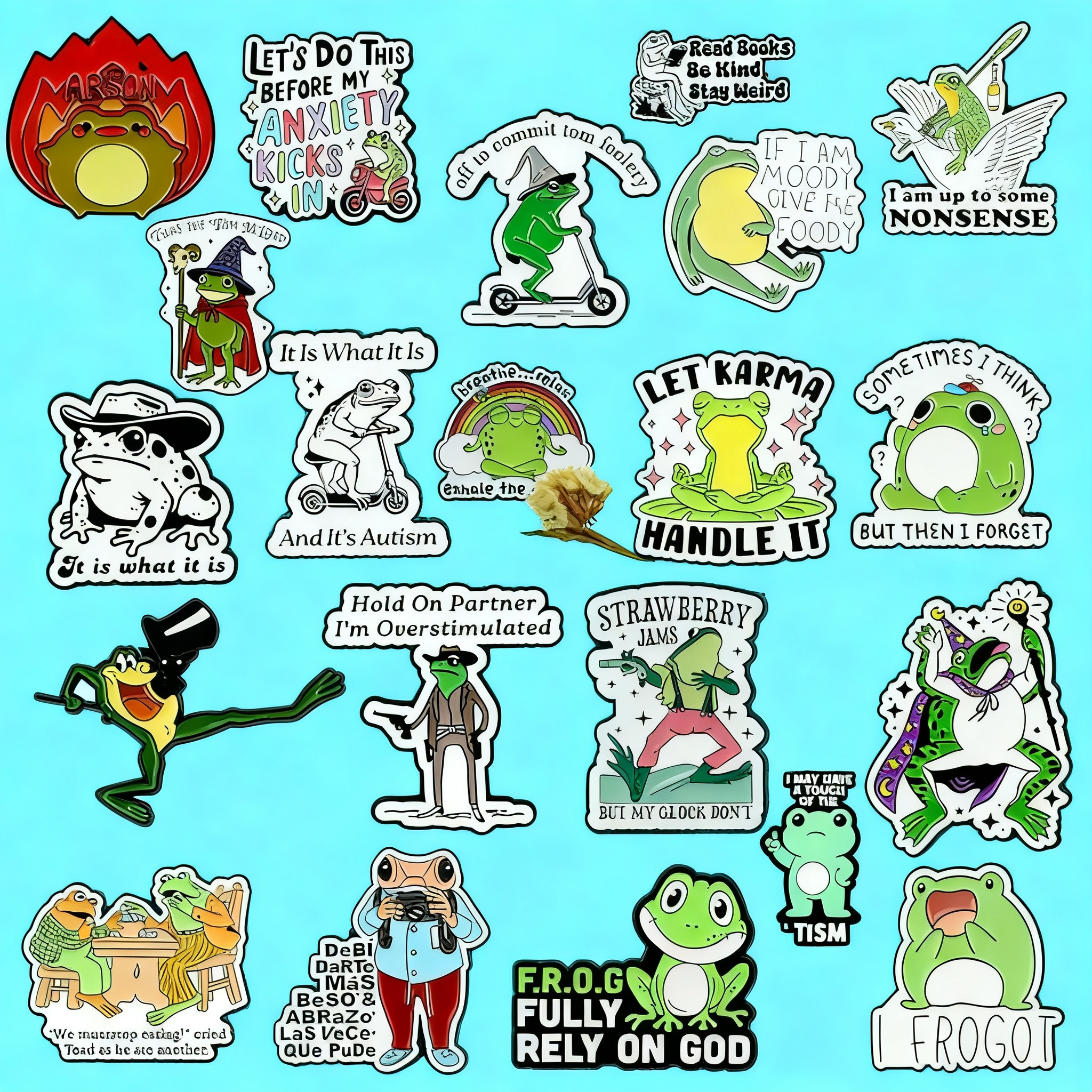 Embroidery Textile - Cartoon Frog Brooch Pin Badge Clothing