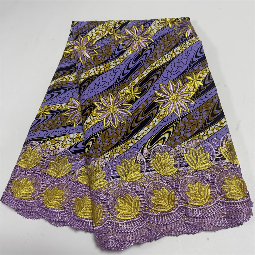 Embroidery Yellow Dress - Wax Lace African Fabric French Lace
