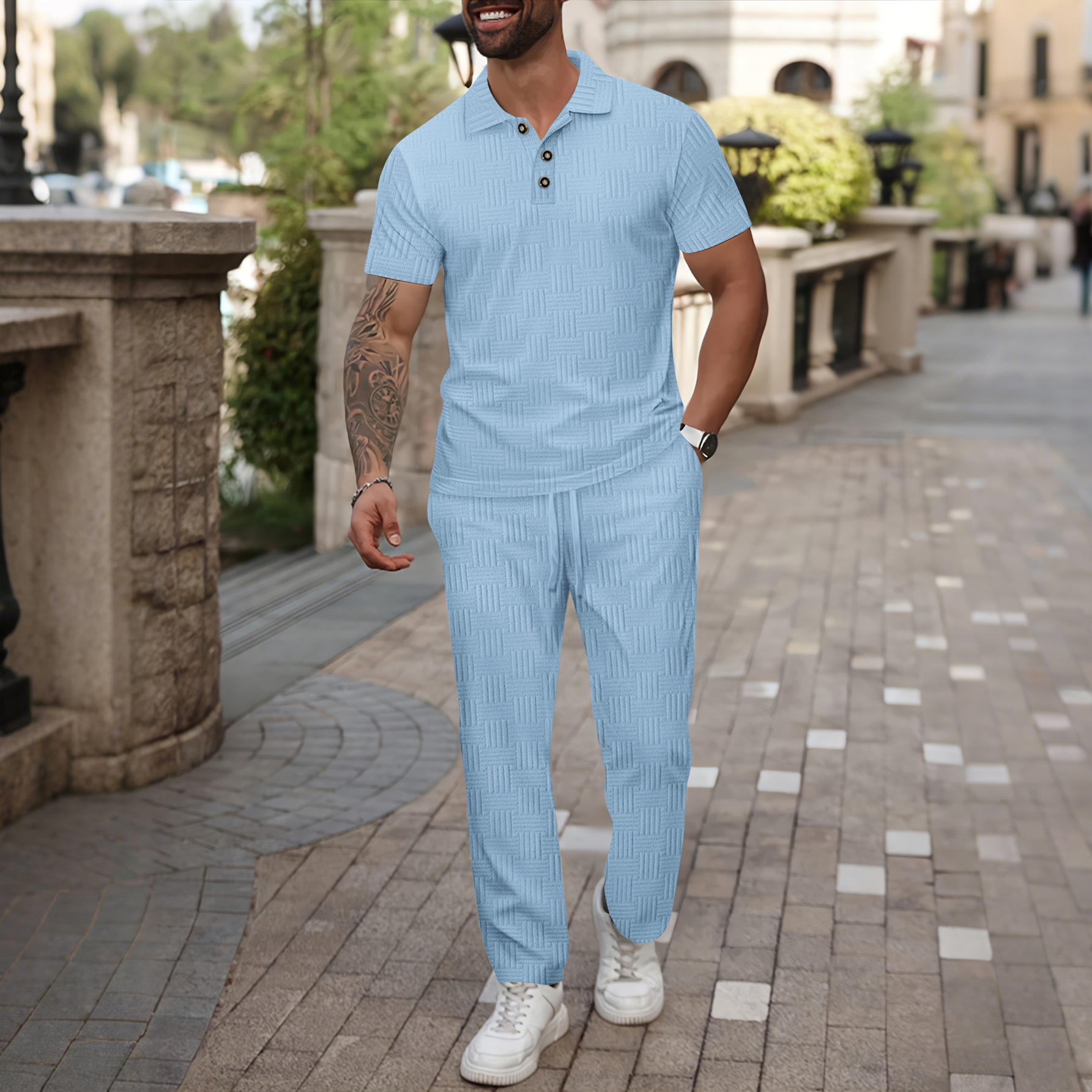 Embroidery Design Free - Summer Men's Color Floral Embroidery Shirt