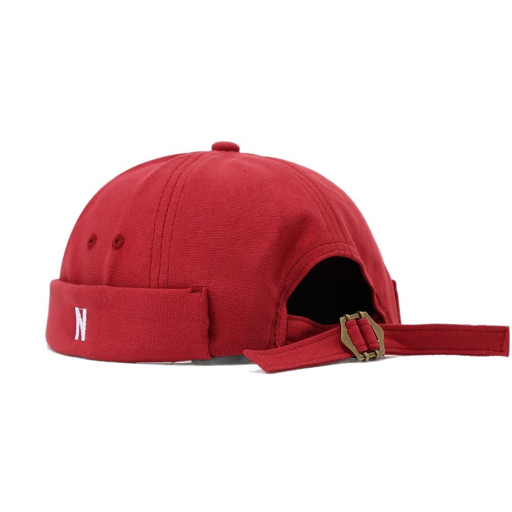 Embroidery Letter N - Casual Wear Cotton Brimless Hat Breathable