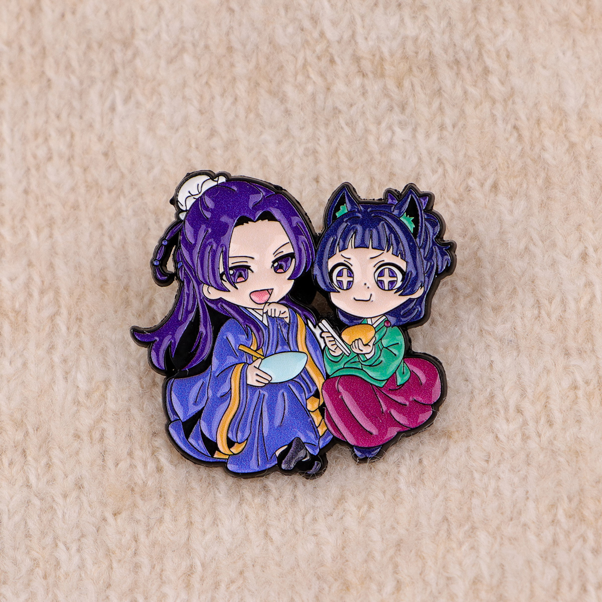 Embroidery Illustration - Anime Manga Enamel Lapel Pins Cartoon