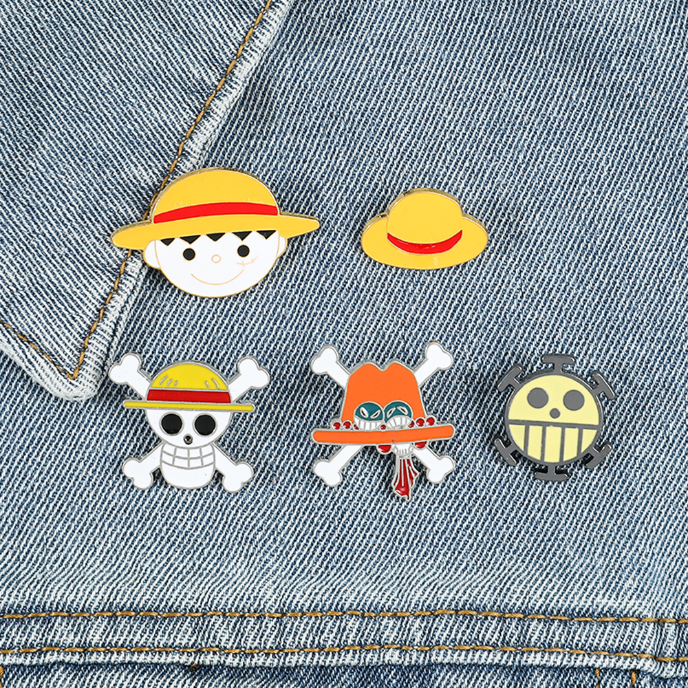 Embroidery Illustration - One Piece Brooch Anime Cartoon Monkey