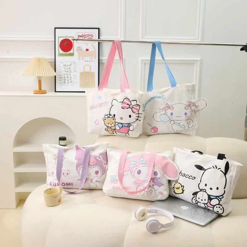 Embroidery Job - Sanrio Minimalist Versatile Large Capacity Canvas