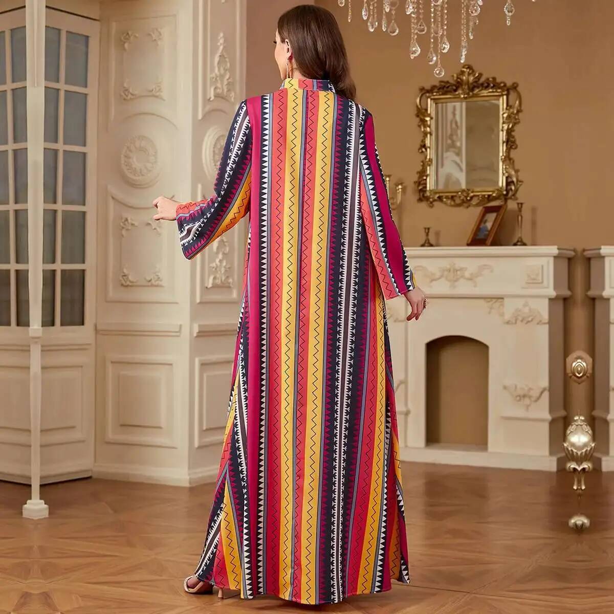 4264 Dubai Muslim Abaya New Fa - Embroidery Yellow Dress avis et prix