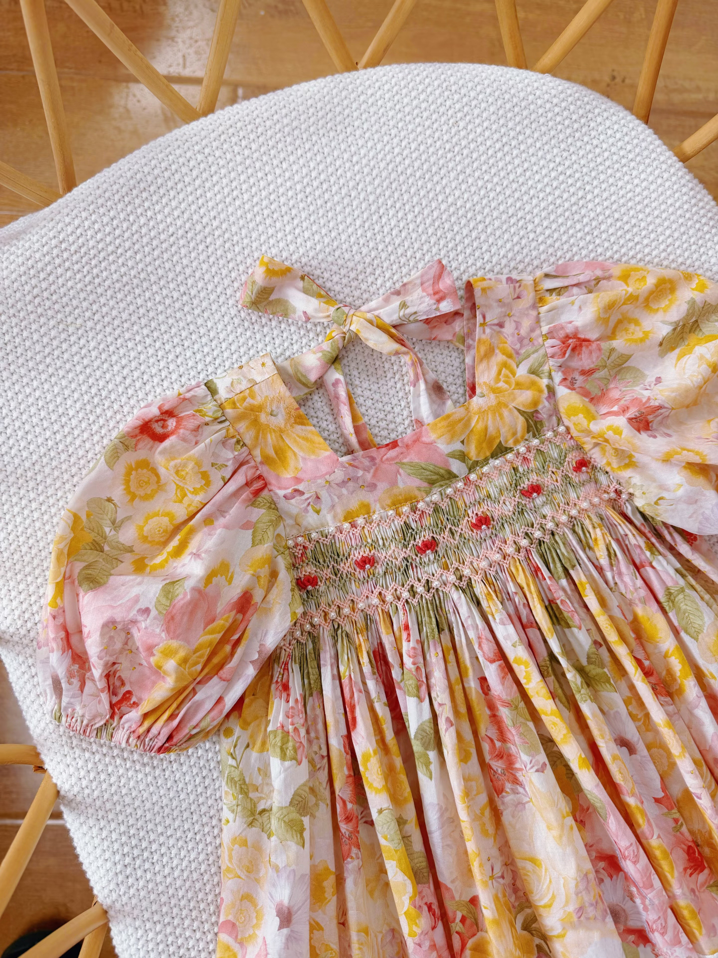 Summer Girls Handmade Embroide - Embroidery Yellow Dress avis et prix