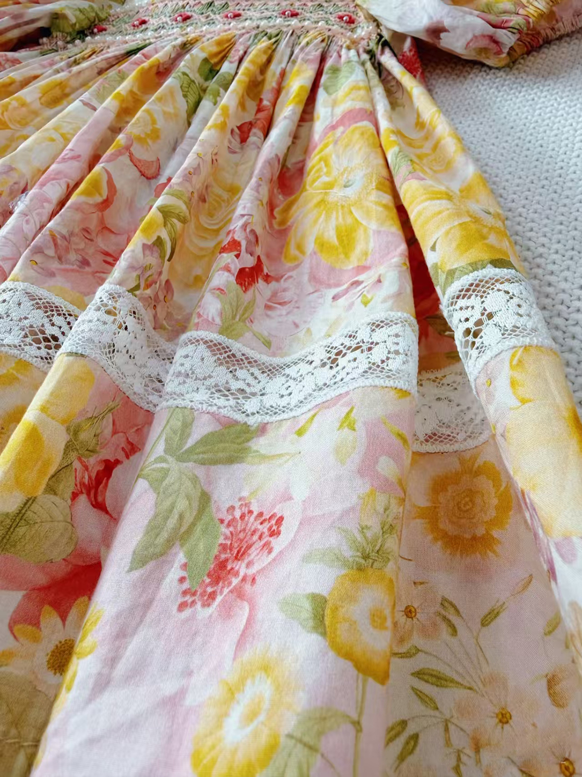 Summer Girls Handmade Embroide - Embroidery Yellow Dress avis et prix