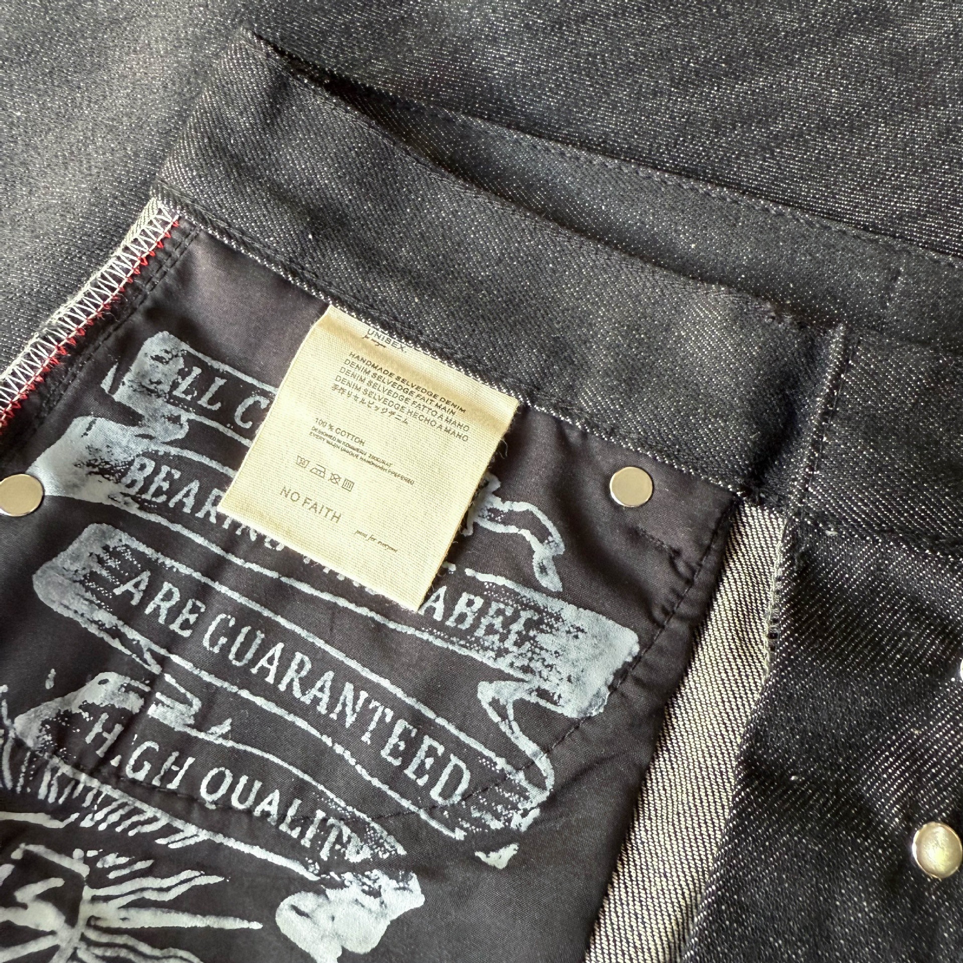 Brand New No Faith Studios Bag - Embroidery On Jeans avis et prix