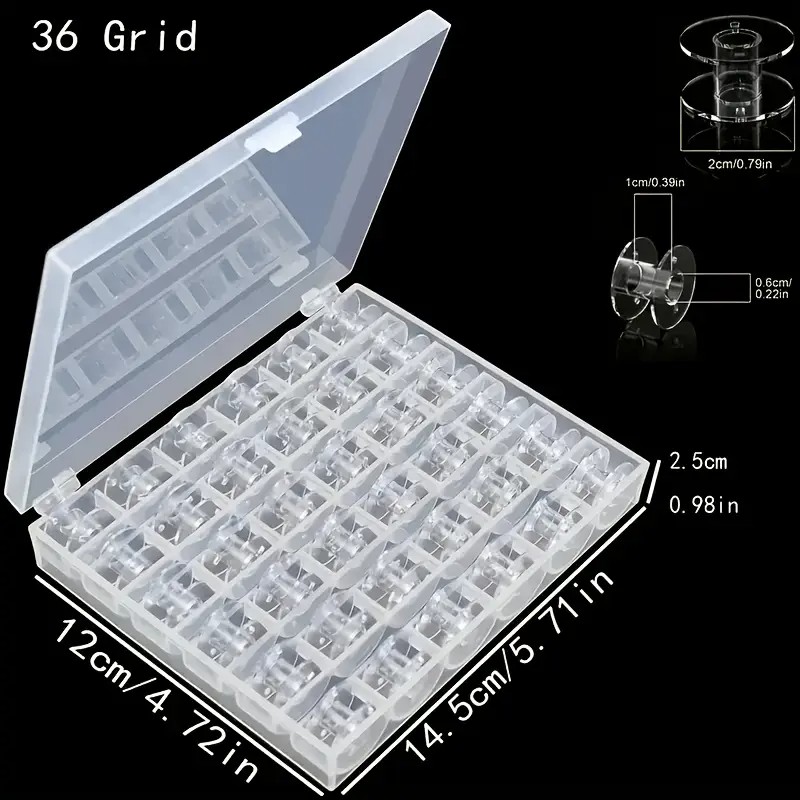 25/36pcs Transparent Plastic B - Embroidery Tas avis et prix