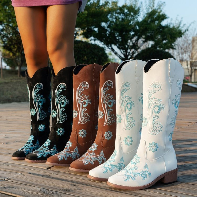 Retro Women Boot Fashion Women - Embroidery Design Free avis et prix