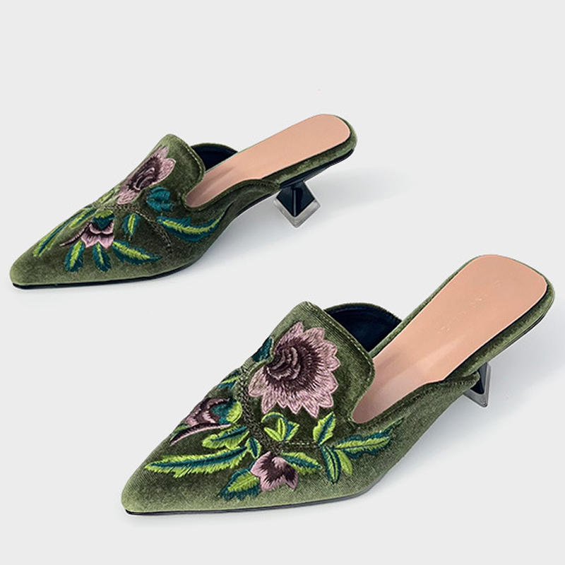 Embroidery Velour Women Shoes  - Embroidery Design Free avis et prix