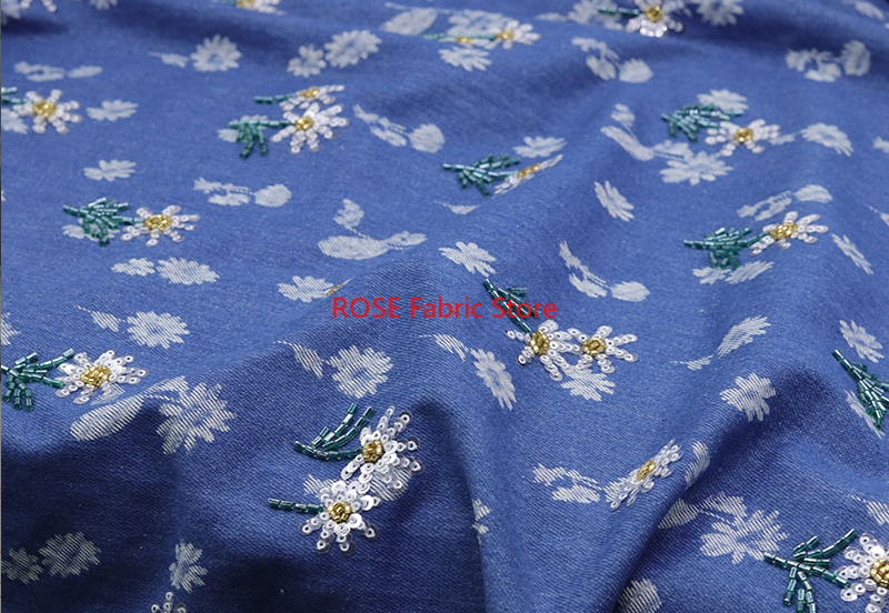 Daisy Sequin Bead Embroidery B - Embroidery On Jeans avis et prix