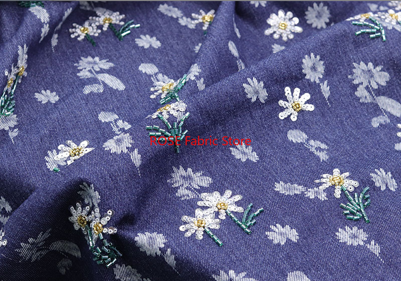 Daisy Sequin Bead Embroidery B - Embroidery On Jeans avis et prix