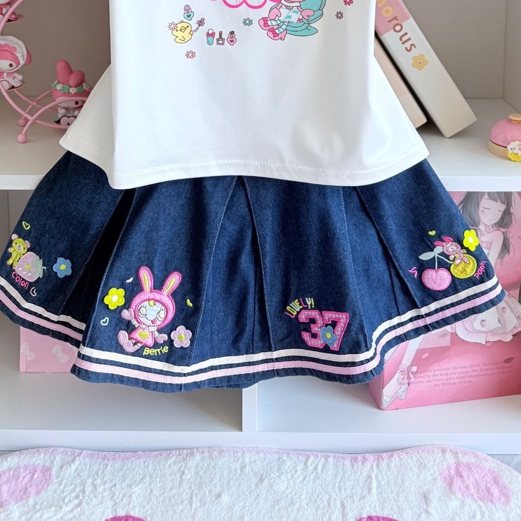 Japanese Sweet Skirt Sets Summ - Embroidery Uniform avis et prix