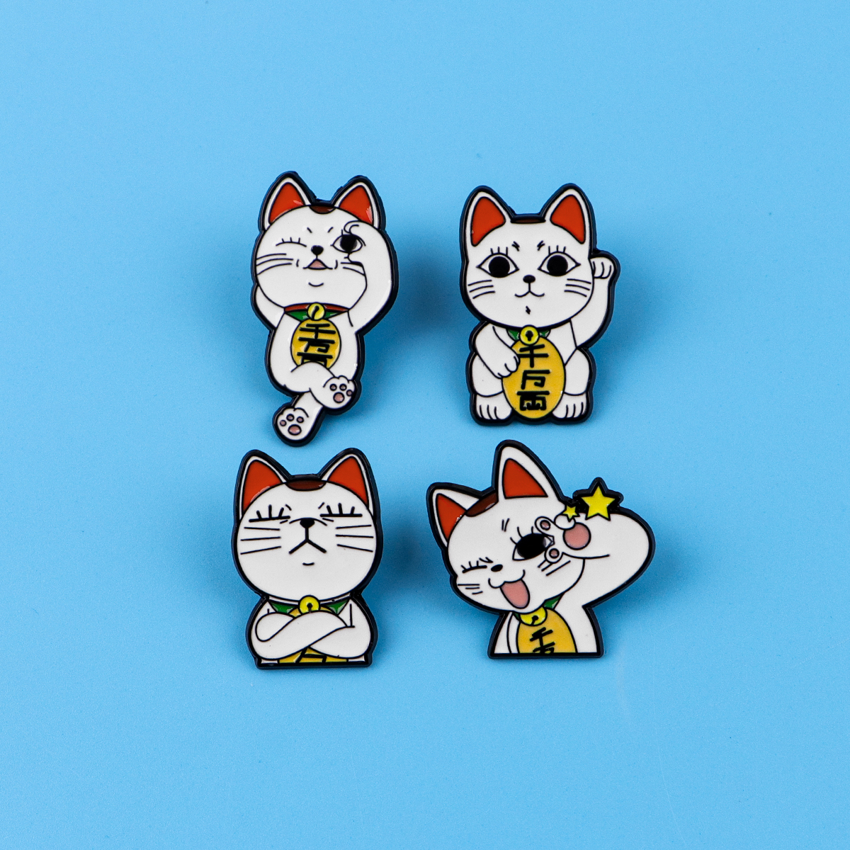 4pcs Anime Monster Enamel Pin  - Embroidery Illustration avis et prix