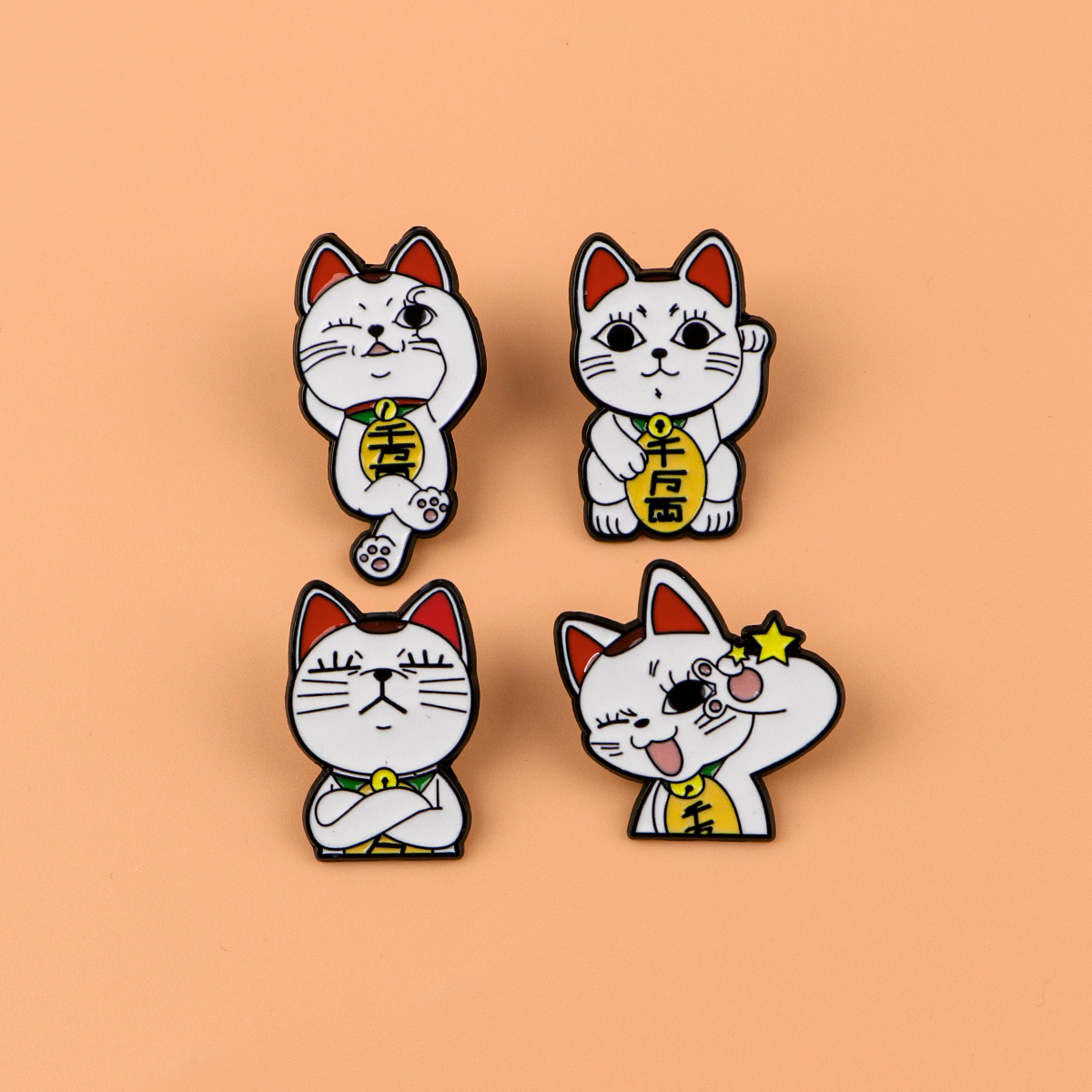 4pcs Anime Monster Enamel Pin  - Embroidery Illustration avis et prix