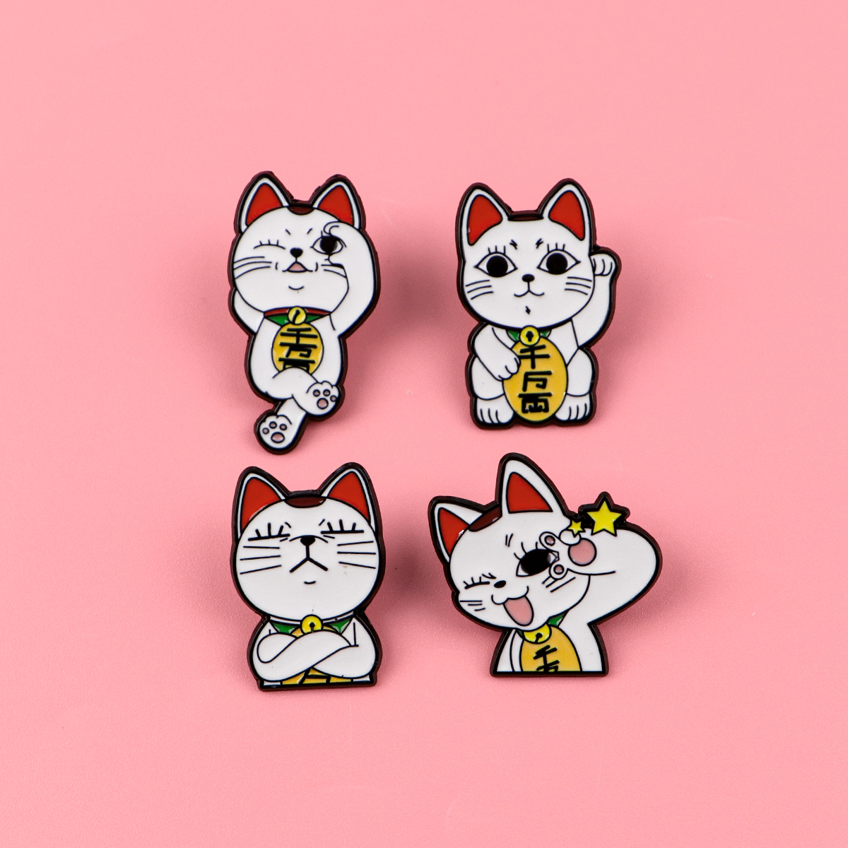 4pcs Anime Monster Enamel Pin  - Embroidery Illustration avis et prix