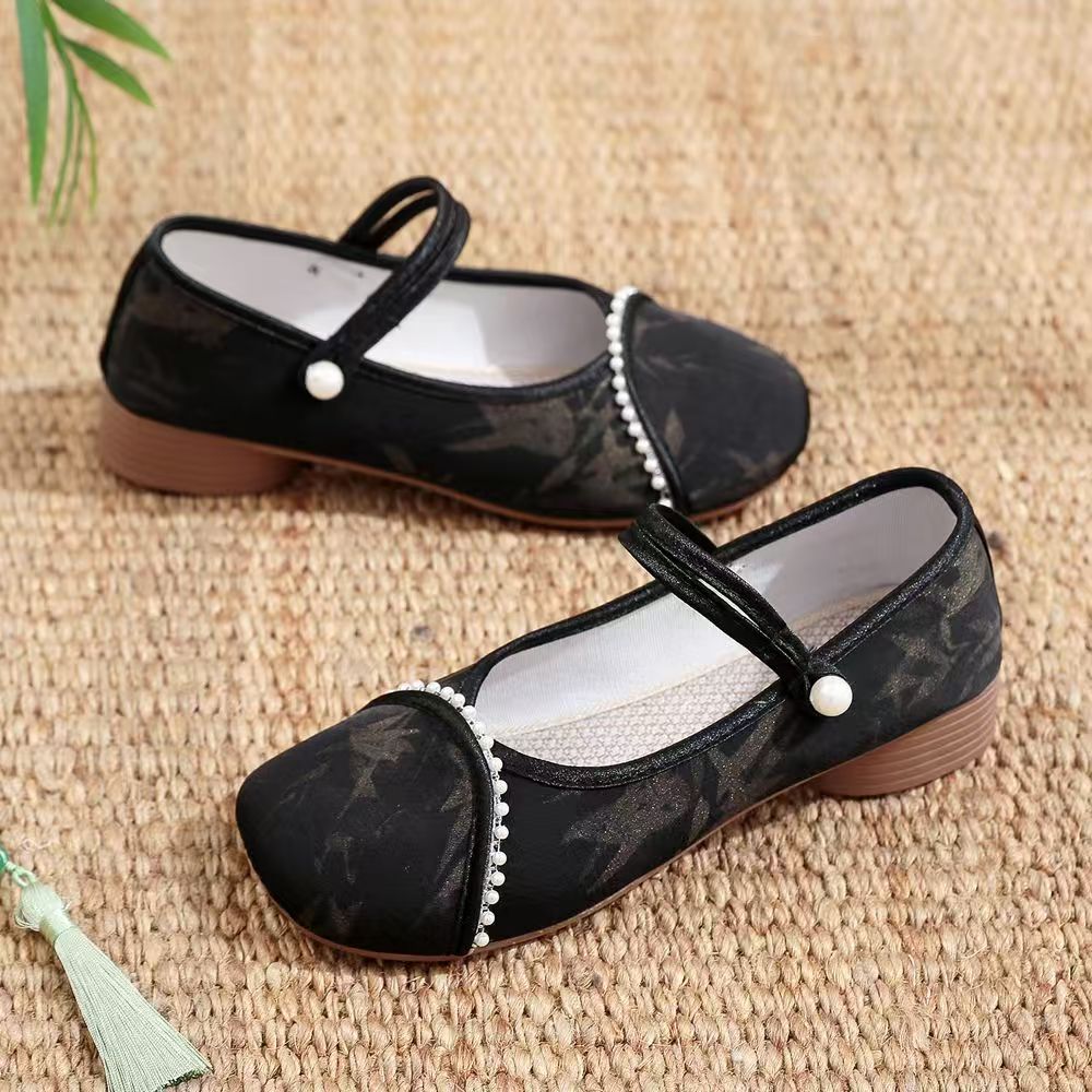 Chinese Style Women Low Heel C - Embroidery Shoes avis et prix