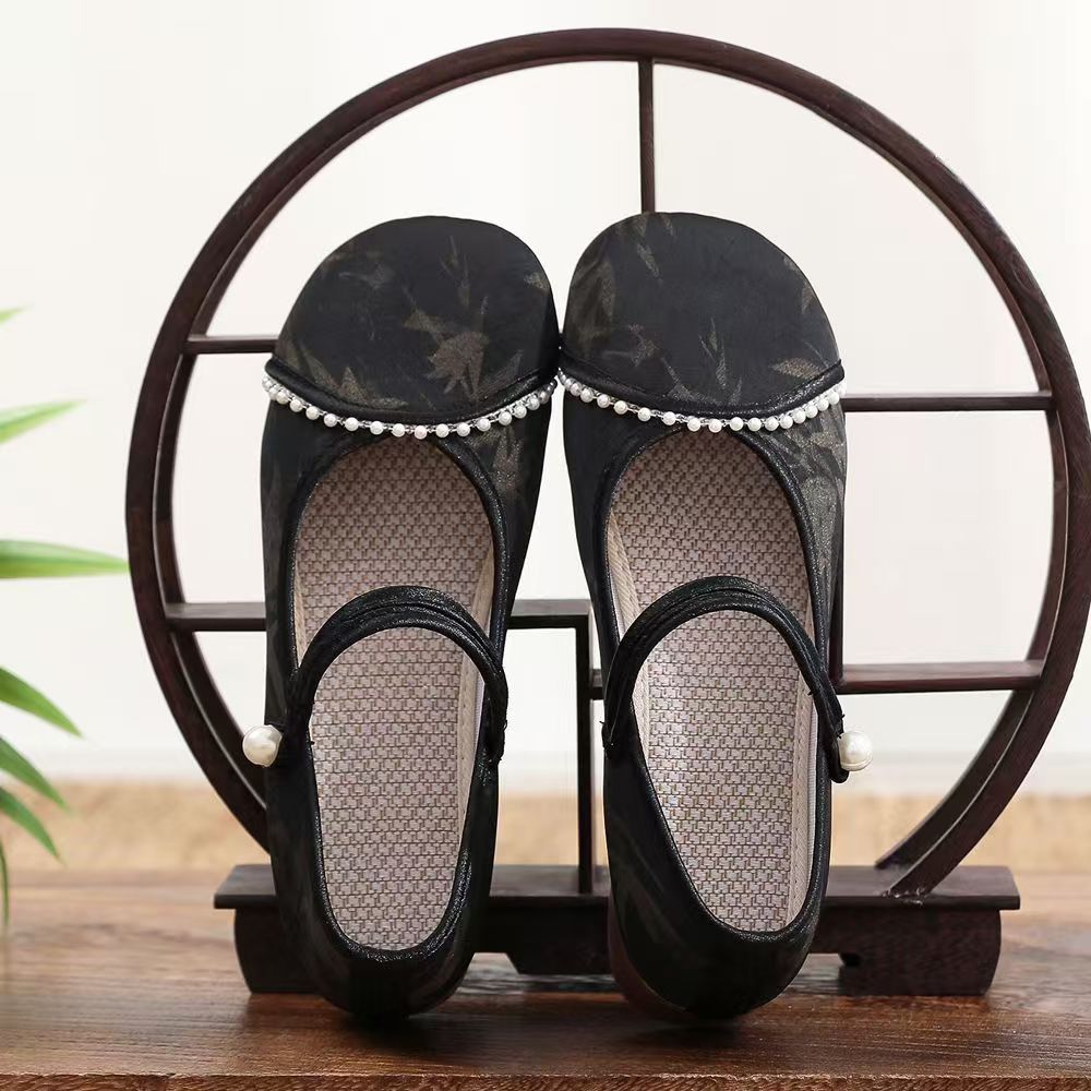 Chinese Style Women Low Heel C - Embroidery Shoes avis et prix