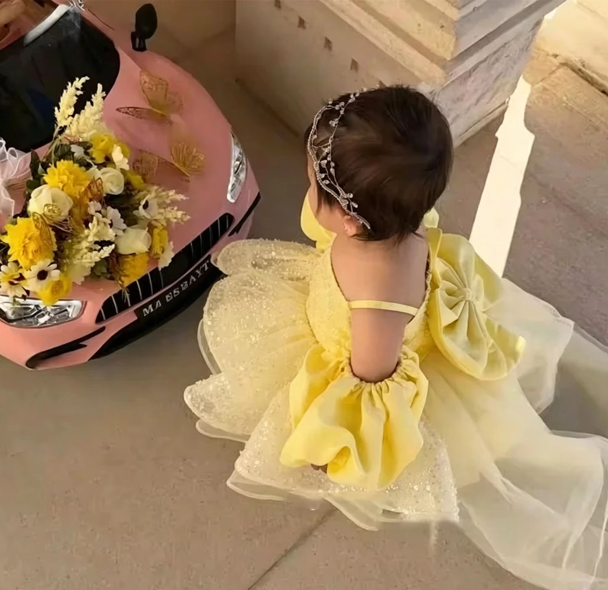 Cute Yellow Flower Girl Dresse - Embroidery Yellow Dress avis et prix