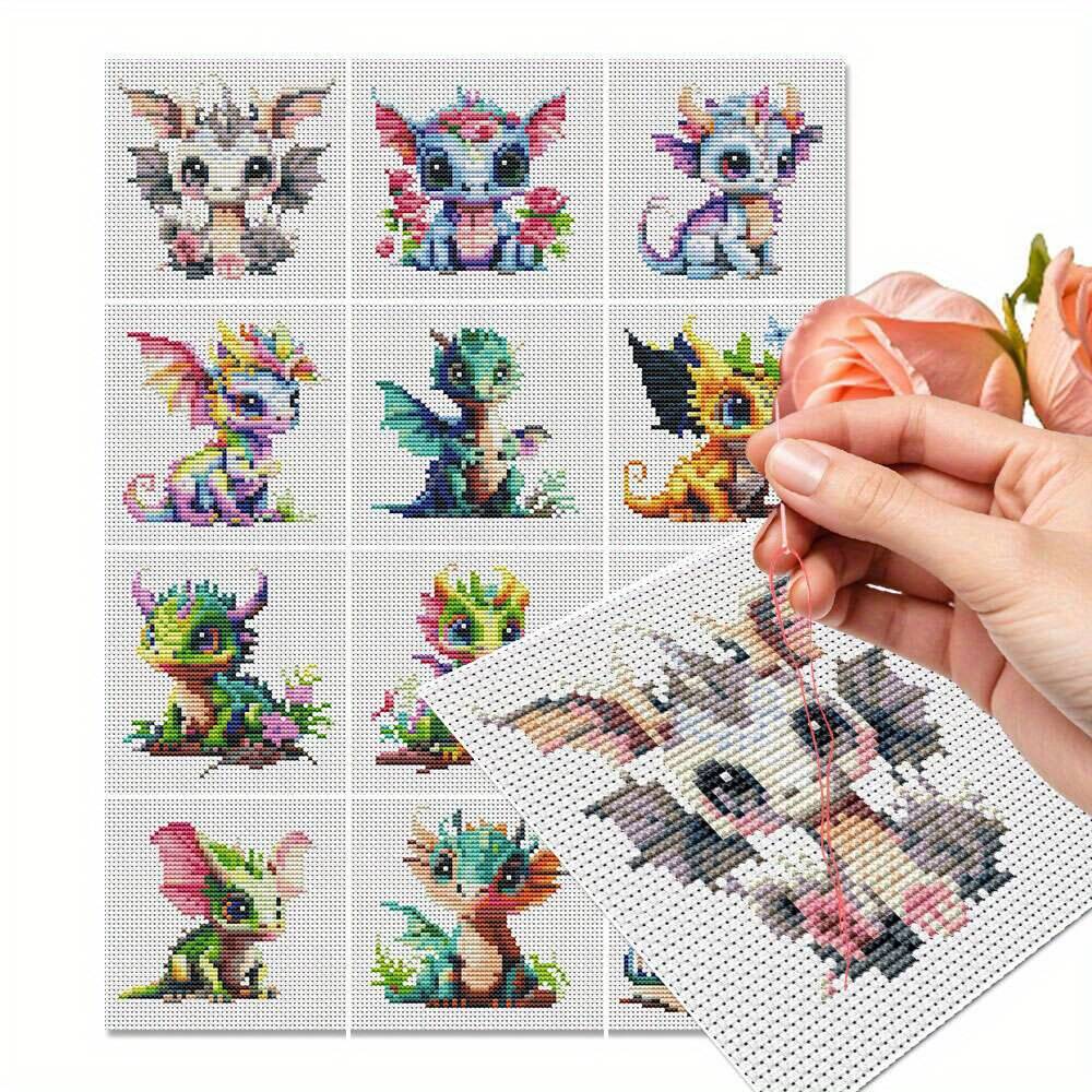 12Pcs Dragon Cross Stitch 11CT - Embroidery Job avis et prix