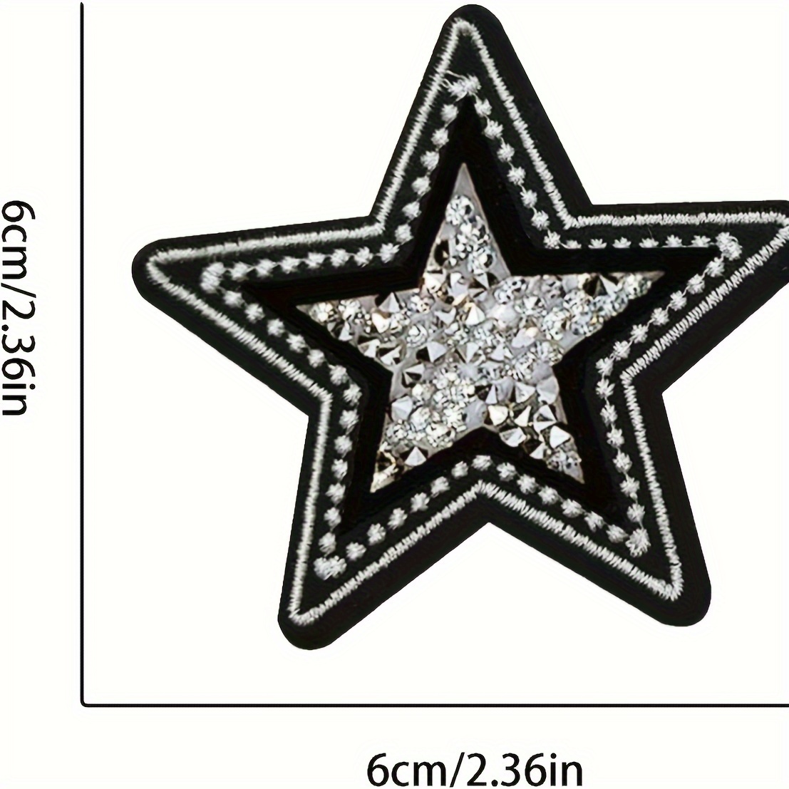 5 PCS Black and White Twinkle  - Embroidery On Jeans avis et prix