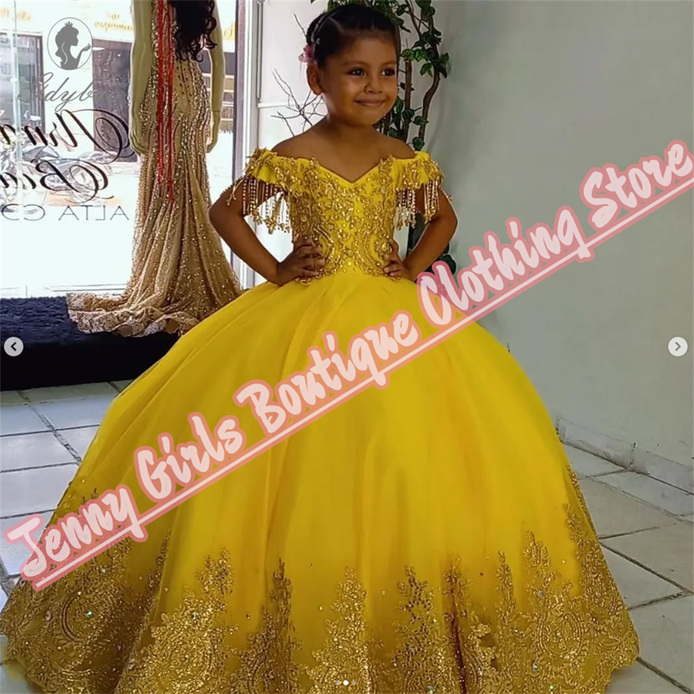 Yellow Beautiful Girl Birthday - Embroidery Yellow Dress avis et prix