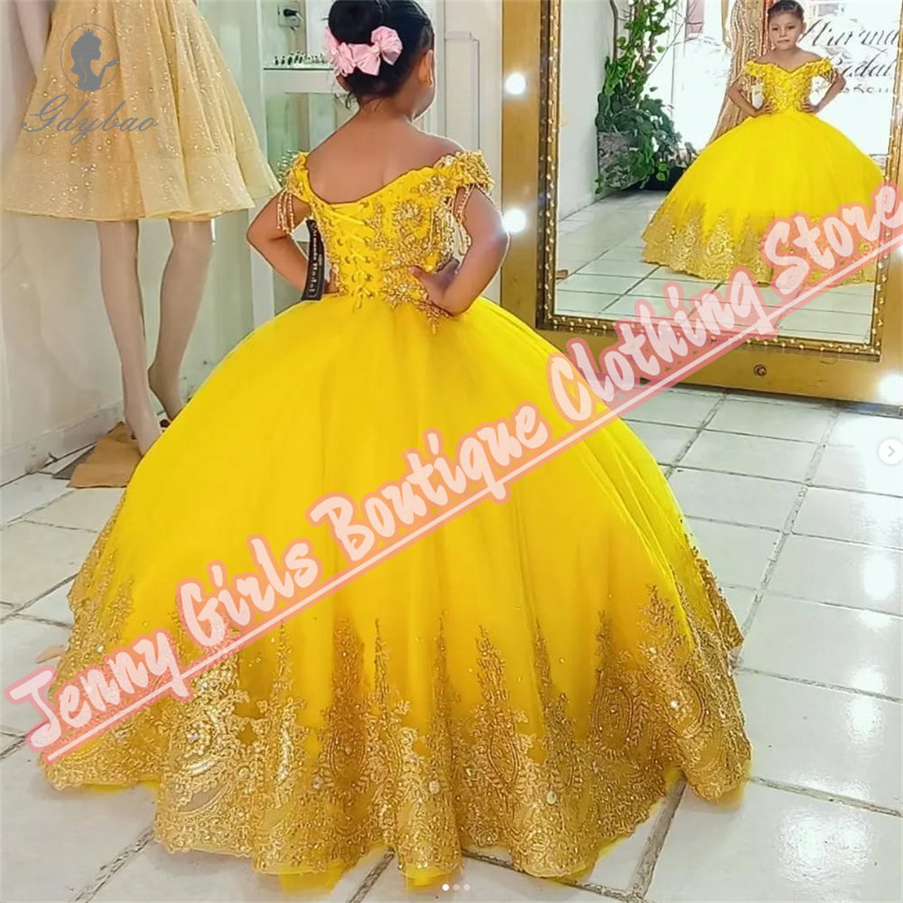 Yellow Beautiful Girl Birthday - Embroidery Yellow Dress avis et prix