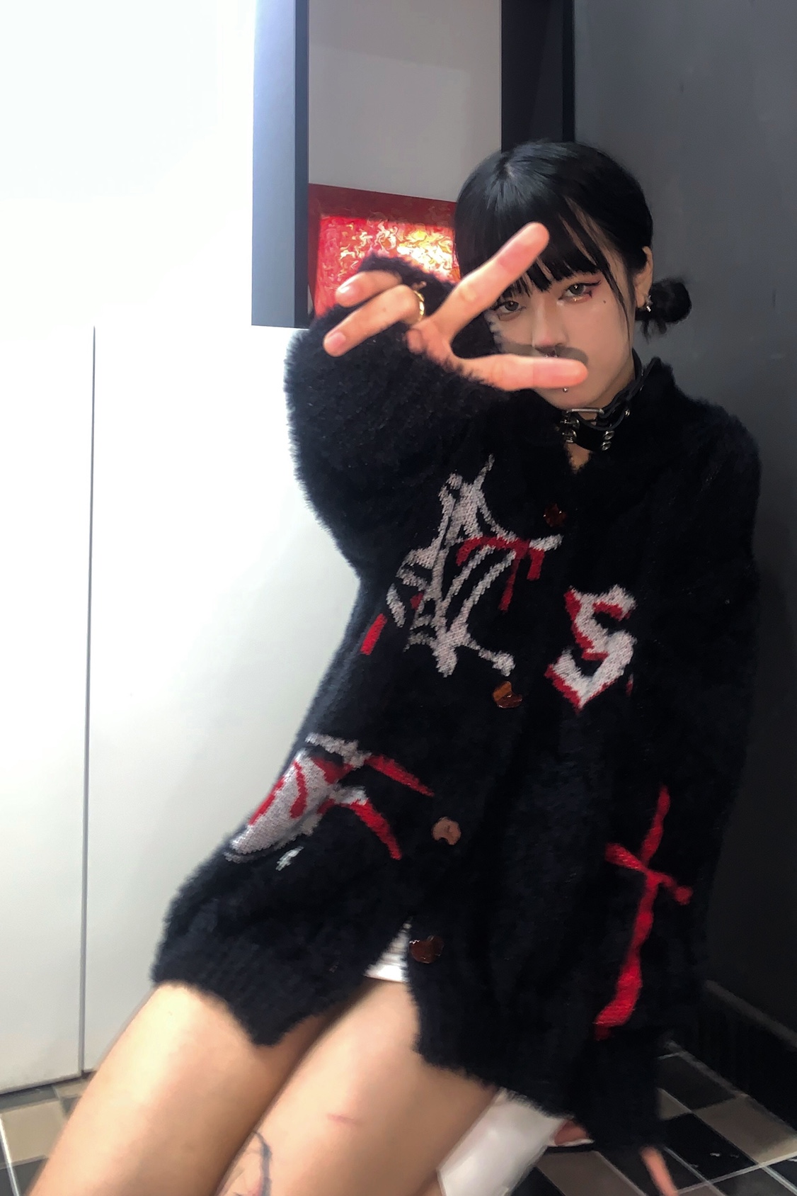 Y2k Fashion Women's Sweater Si - Embroidery Gothic avis et prix