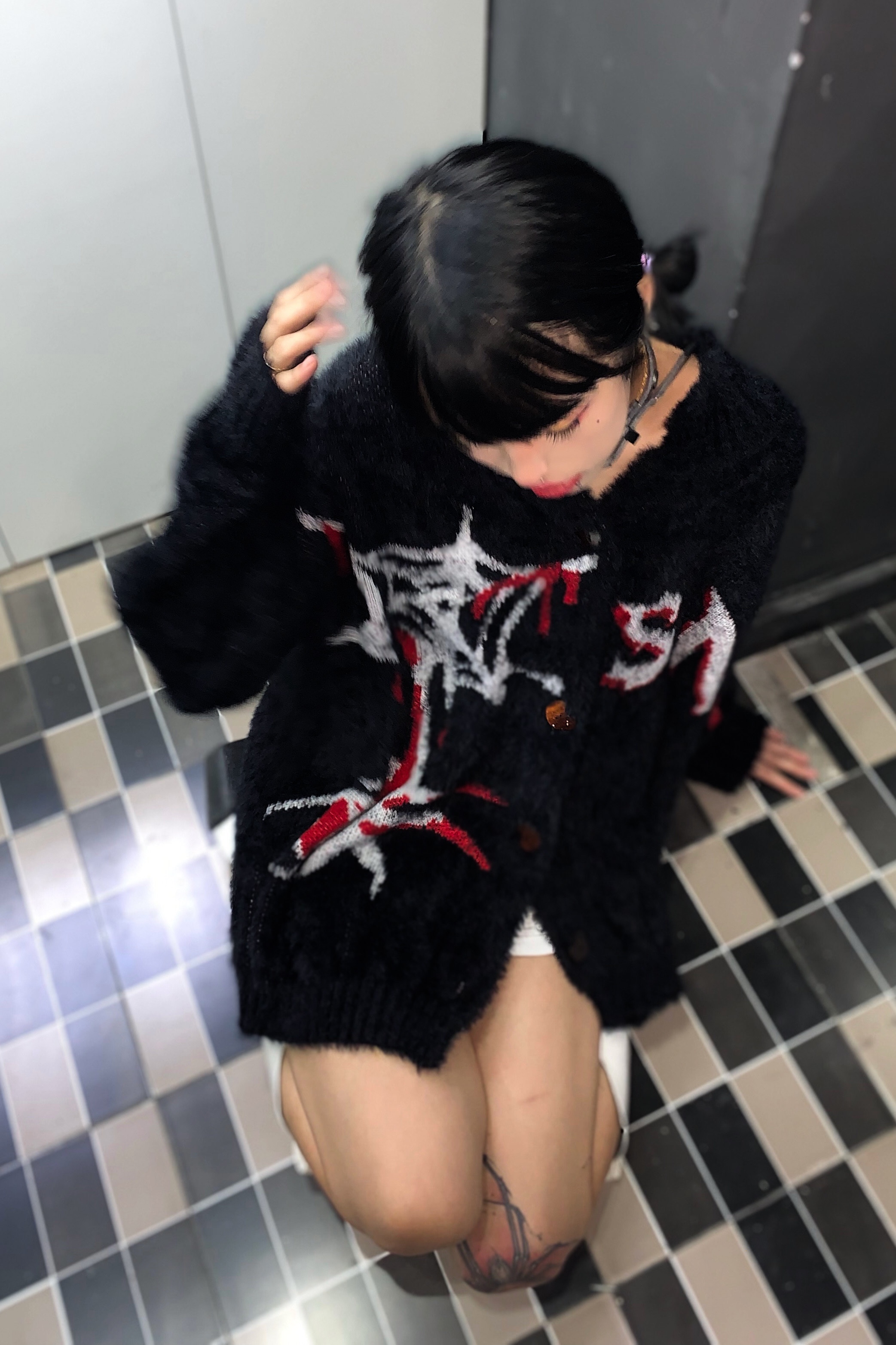 Y2k Fashion Women's Sweater Si - Embroidery Gothic avis et prix
