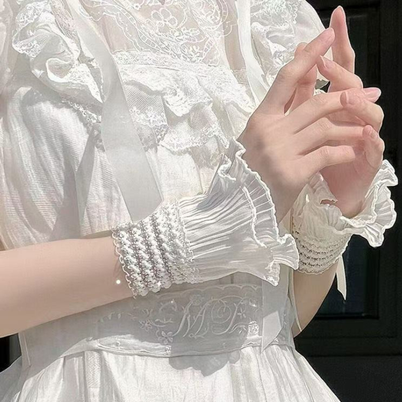 Lace Embroidery False Cuffs De - Embroidery Uniform avis et prix