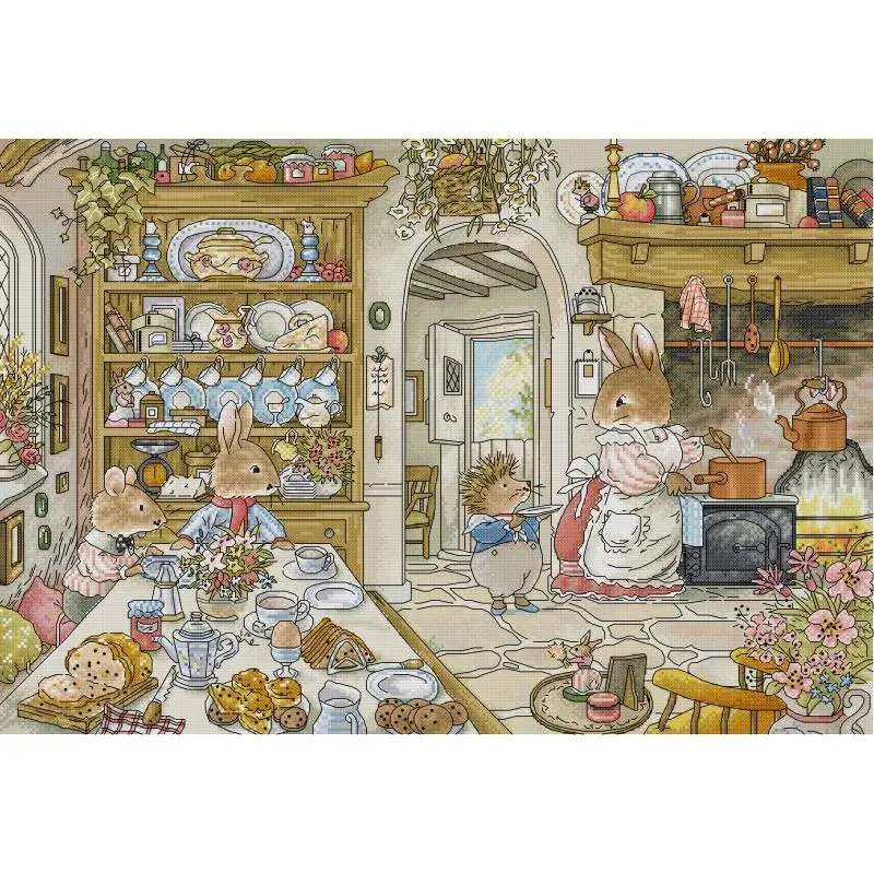Rabbit's Kitchen Cartoon Anima - Embroidery Job avis et prix