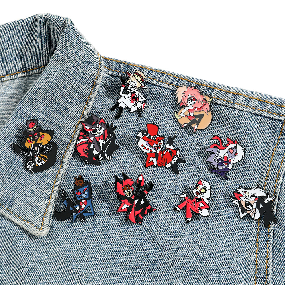 Hazbin Hotel Enamel Pin Brooch - Embroidery Textile avis et prix