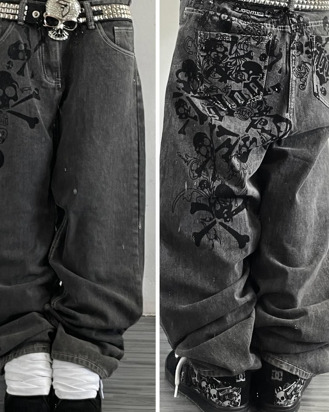 Y2K Street New Skull Embroider - Embroidery On Jeans avis et prix