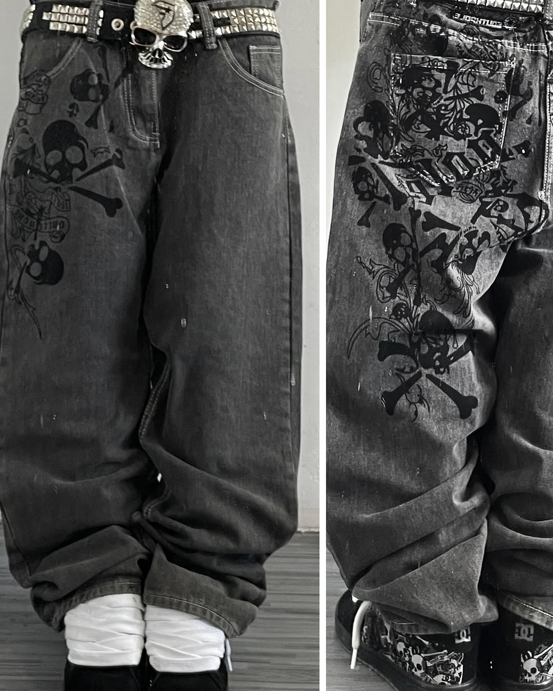 Y2K Street New Skull Embroider - Embroidery On Jeans avis et prix