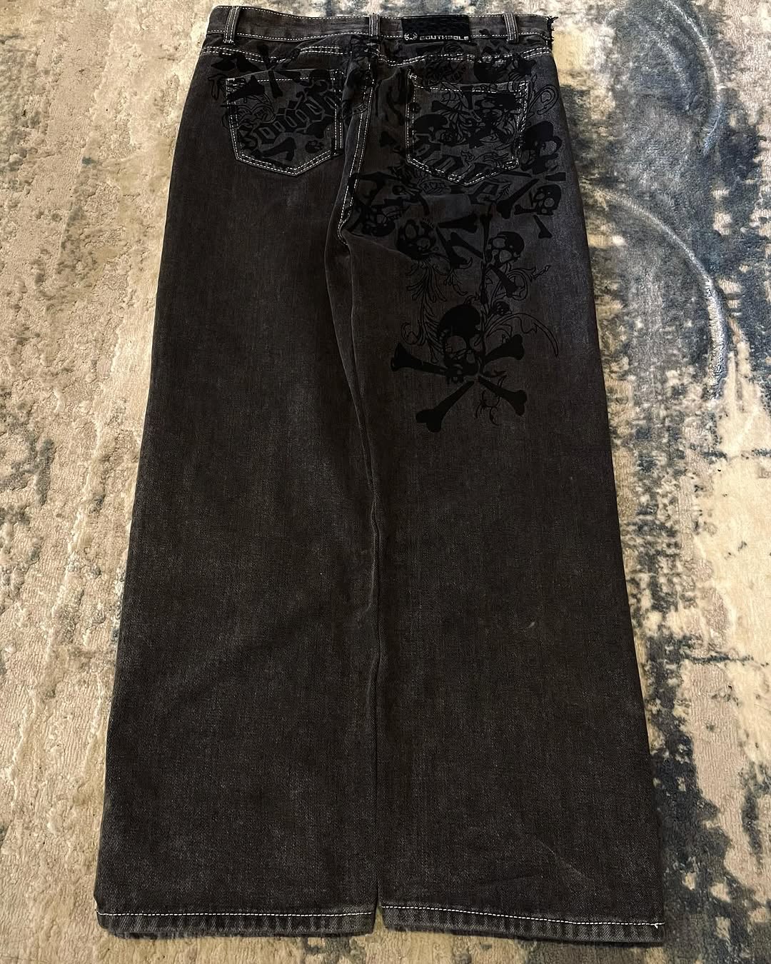 Y2K Street New Skull Embroider - Embroidery On Jeans avis et prix