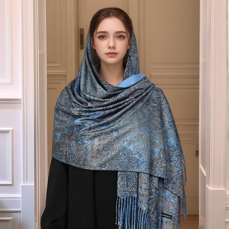 Luxury Paisley Pashmina Shawl  - Embroidery Hijab avis et prix