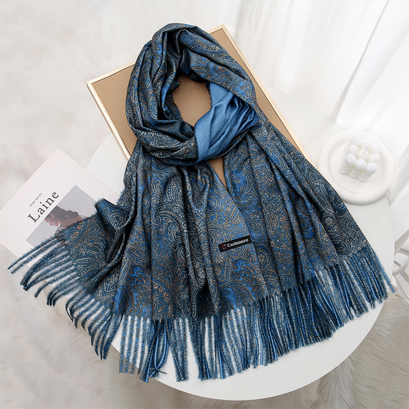 Luxury Paisley Pashmina Shawl  - Embroidery Hijab avis et prix