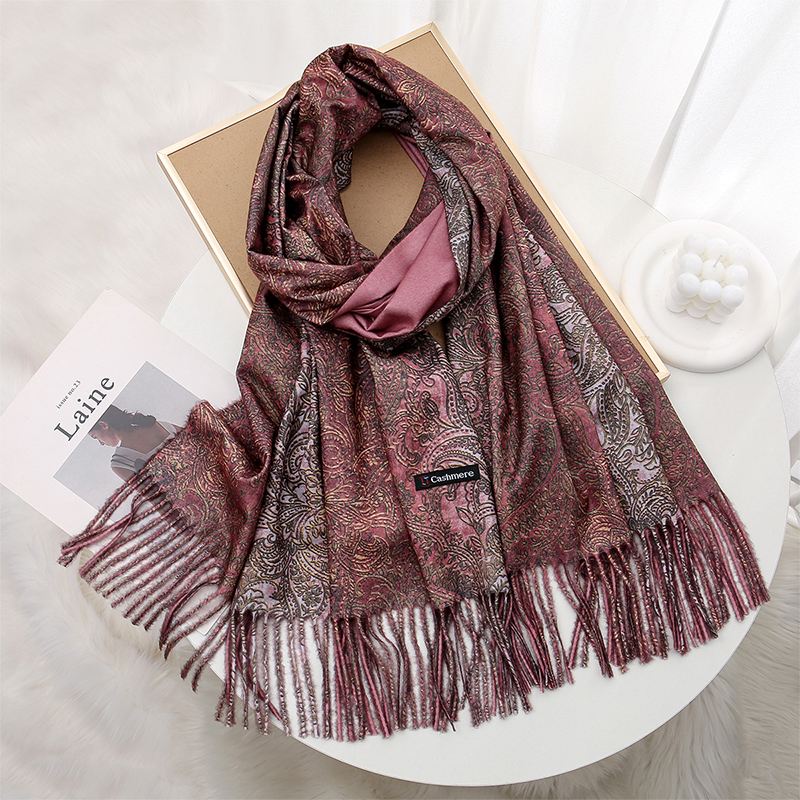 Luxury Paisley Pashmina Shawl  - Embroidery Hijab avis et prix