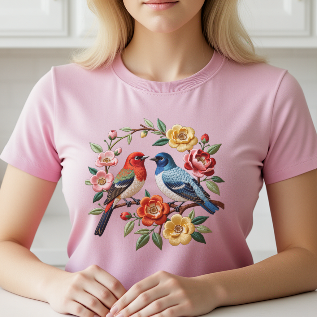 1 Piece of Bird Pattern Clothi - Embroidery Uniform avis et prix