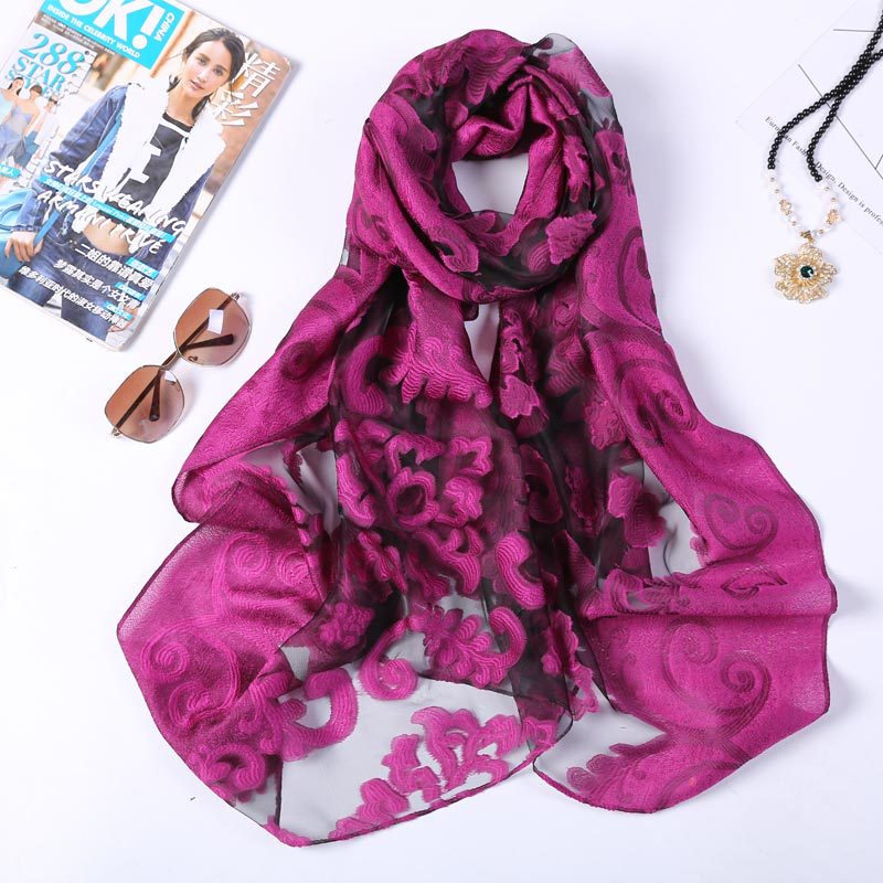Hot Selling 180*70 Organza Sil - Embroidery Hijab avis et prix