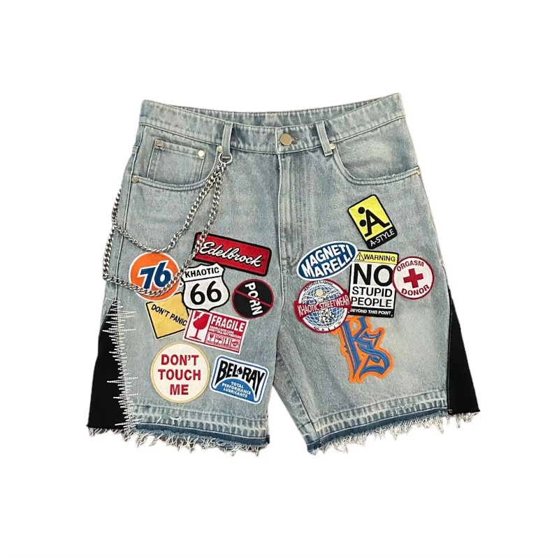 American Retro Denim Shorts Y2 - Embroidery On Jeans avis et prix