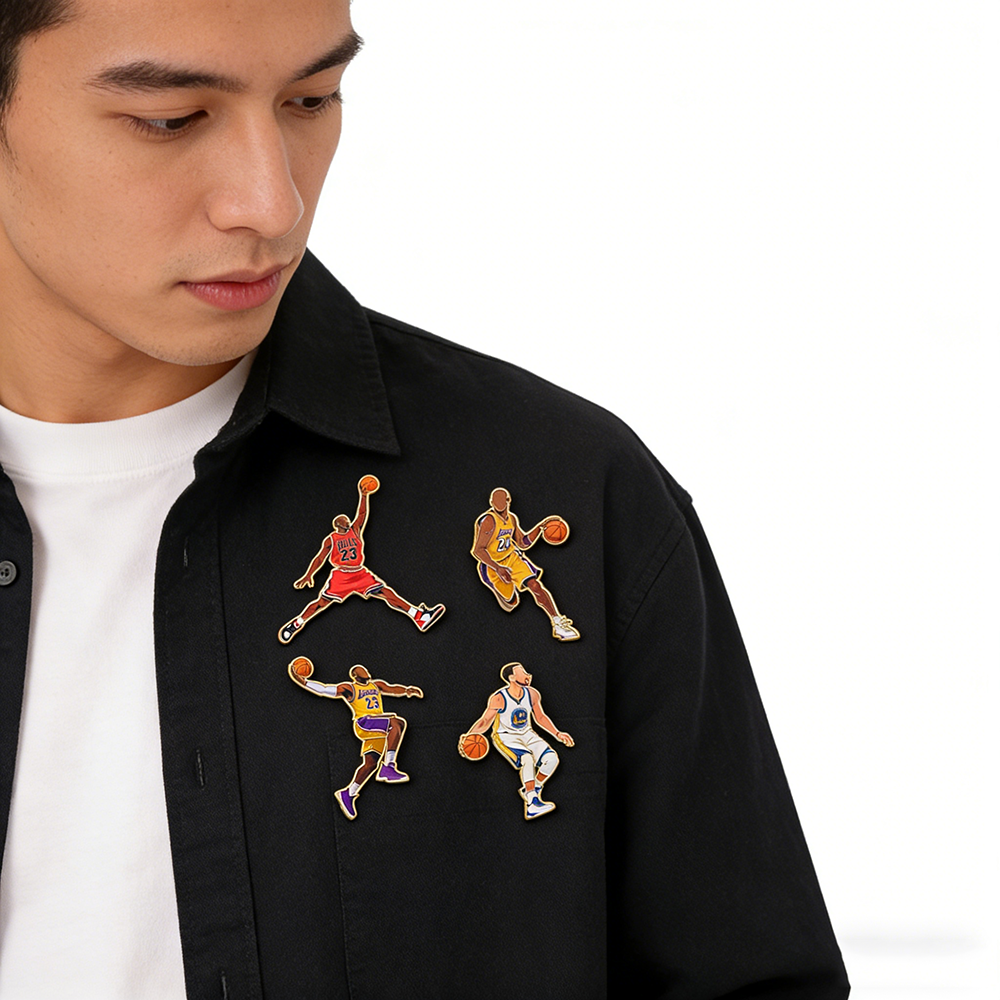 4pcs Basketball Enamel Pin Set - Embroidery House avis et prix