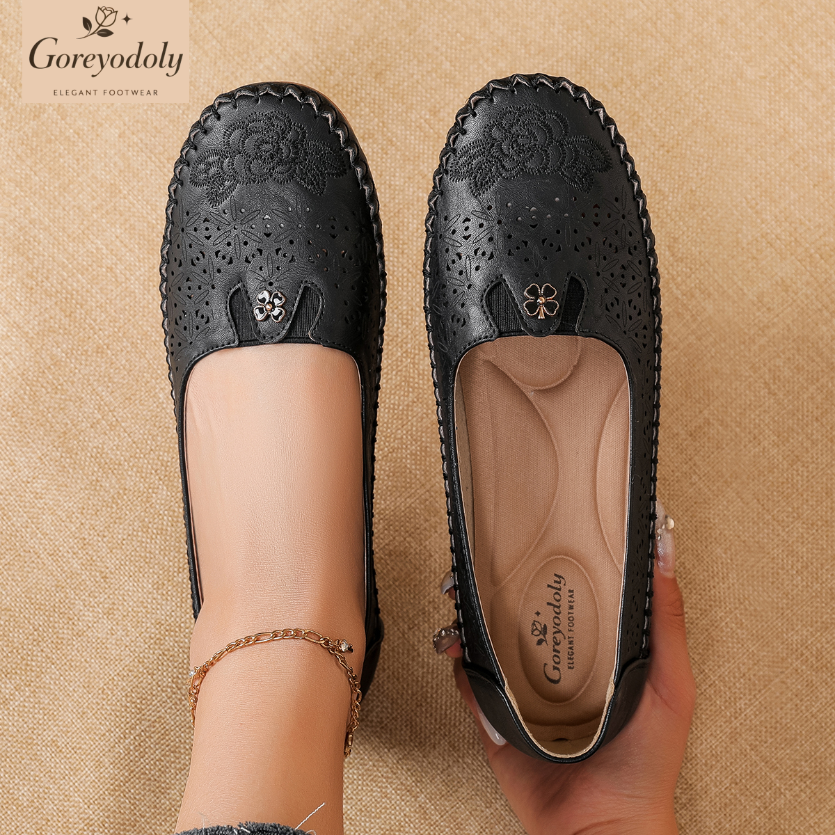 Goreyodoly women loafers flora - Embroidery Design Free avis et prix