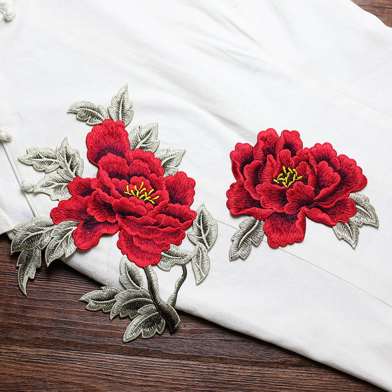 1 Pair Red Pink Yellow Embroid - Embroidery Yellow Dress avis et prix