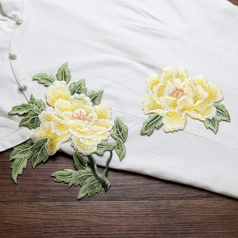 1 Pair Red Pink Yellow Embroid - Embroidery Yellow Dress avis et prix