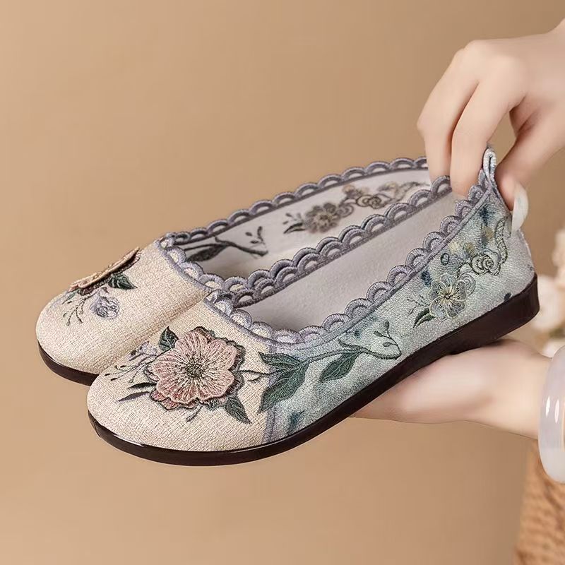 Women Spring Autumn New Flat s - Embroidery Shoes avis et prix