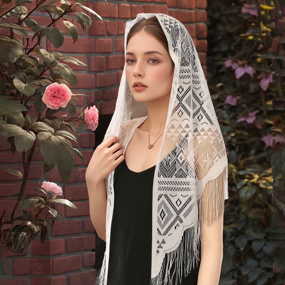 Fashion Lace Embroidery Triang - Embroidery Hijab avis et prix