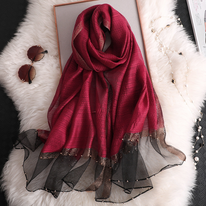 2024 Luxury 100% Silk Shawl Sc - Embroidery Hijab avis et prix