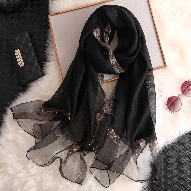 2024 Luxury 100% Silk Shawl Sc - Embroidery Hijab avis et prix